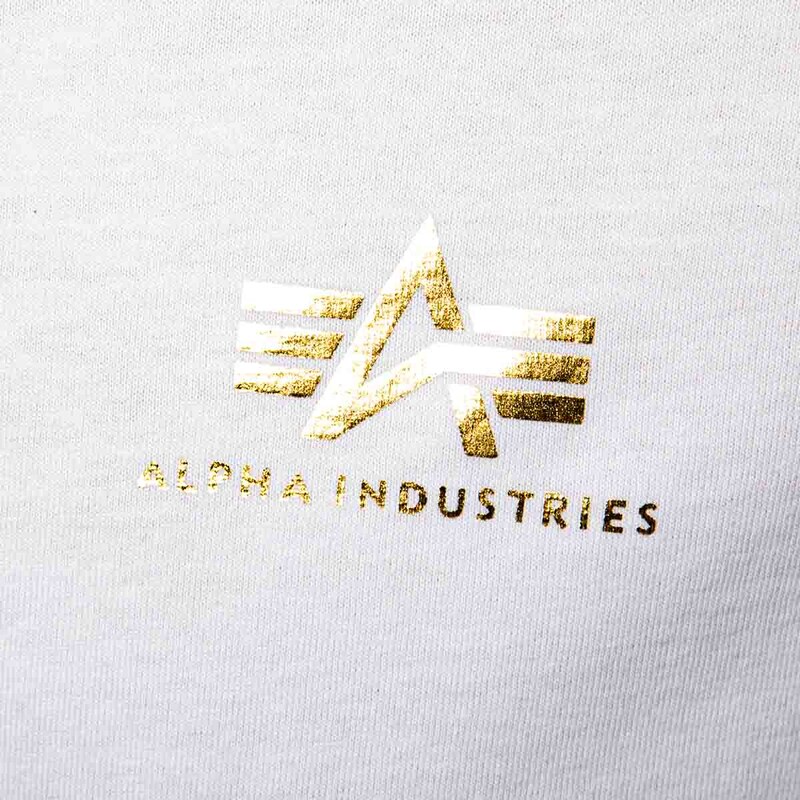 Alpha Industries Basic T Small logo white/yellow gold tričko pánske