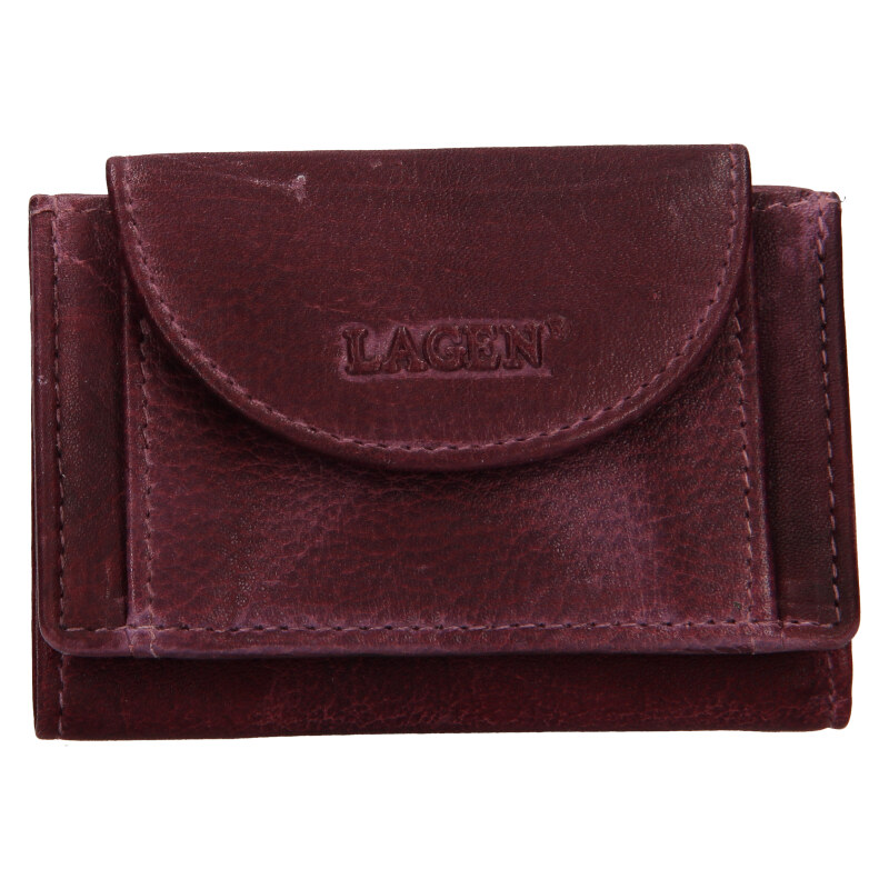 Lagen Dámska kožená peňaženka W-22030/D plum (malá peňaženka) 36158300