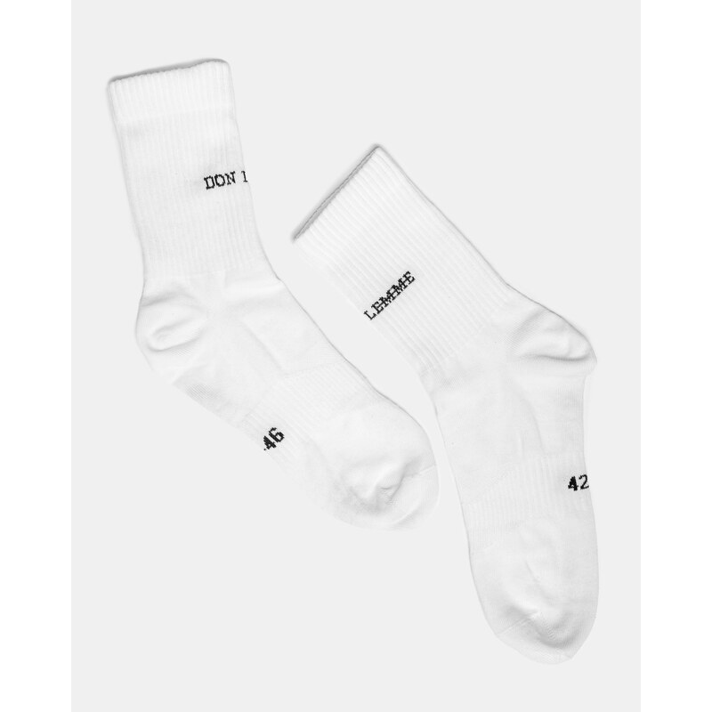 Don Lemme Ponožky Middle - biele