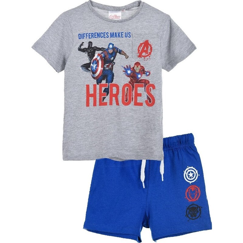 The Avengers šedo-modrý chlapčenský set HEROES 24270030