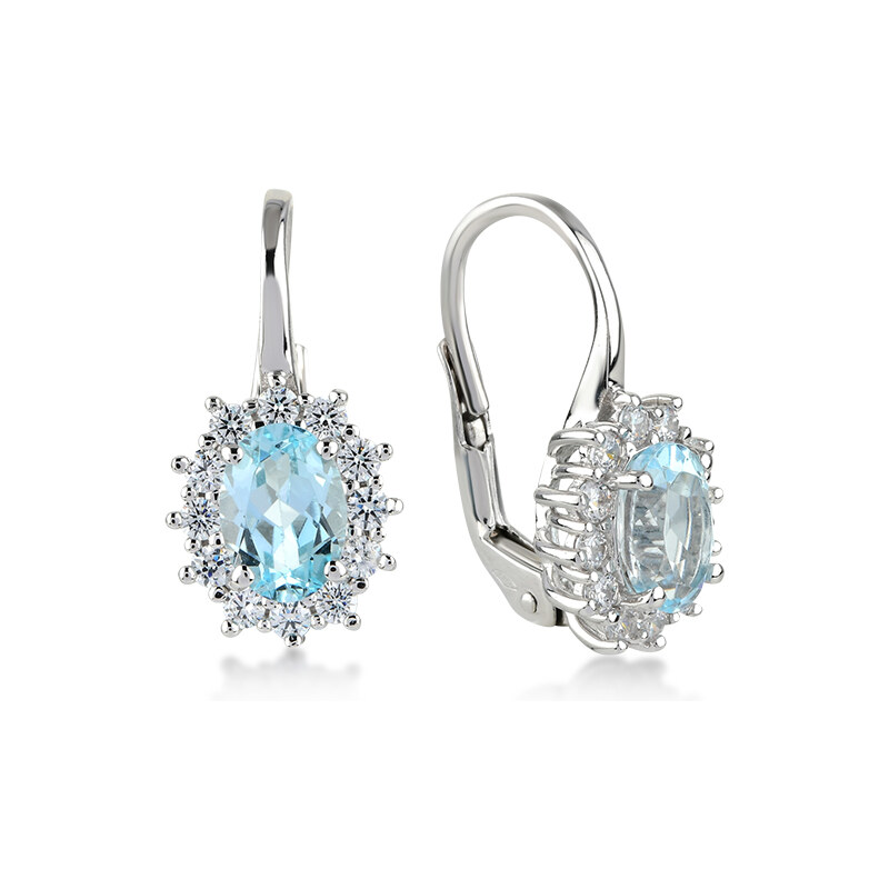 Lillian Vassago Zlaté náušnice s modrým topásom LLV22-GER068WBT 36602588