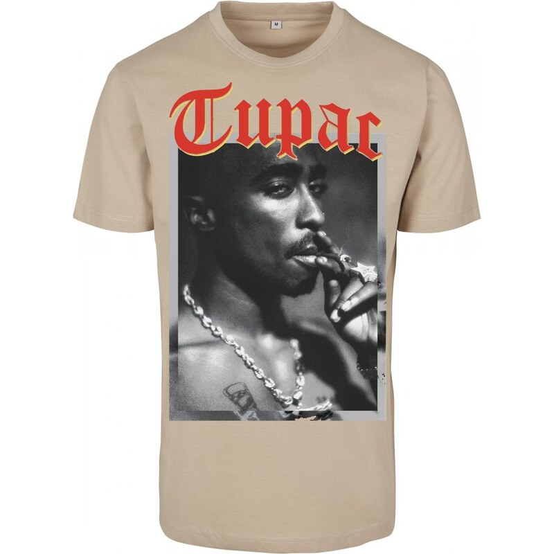 MISTER TEE Pánske tričko Tupac California Love Tee - sand