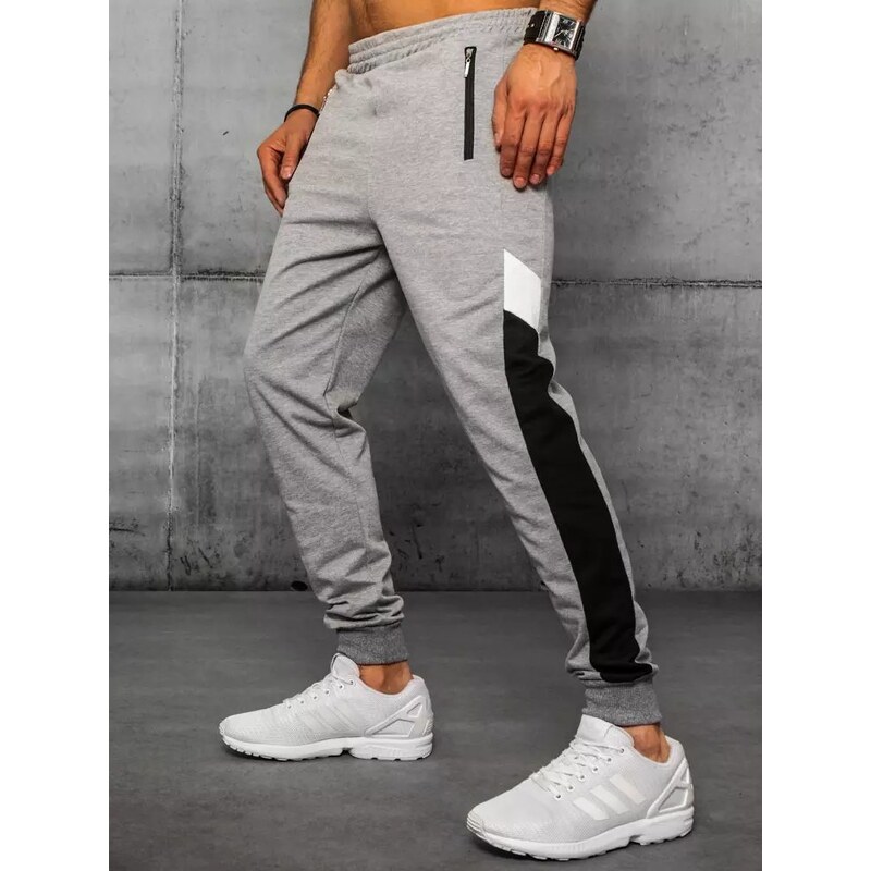 Buďchlap Trendové tepláky v svetlo šedej farbe 36516822