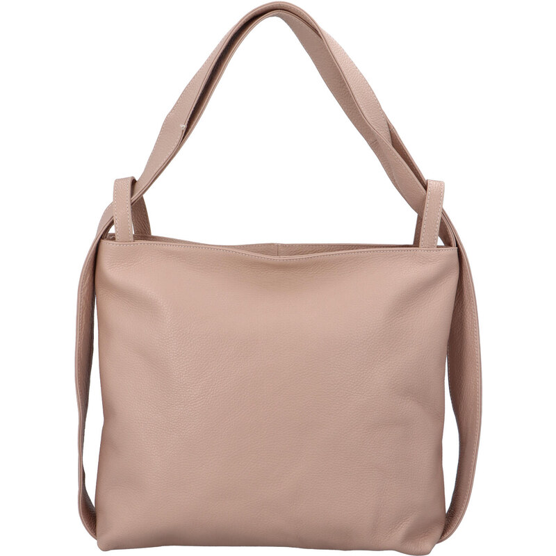 Dámska kožená kabelka cez plece staroružová - ItalY Armáni ružová 50895354