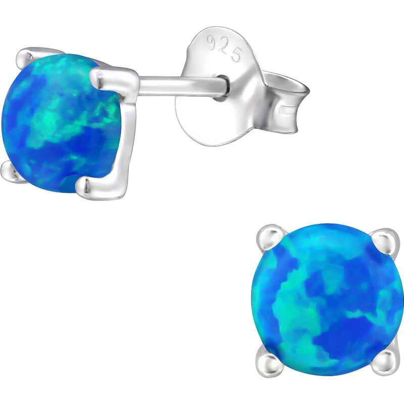 Glory strieborné náušnice Koliesko Opál Pacifik S1110 24353637