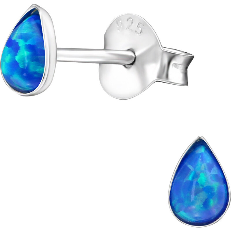 Glory strieborné náušnice Slza Opál Pacific S1117 24354209