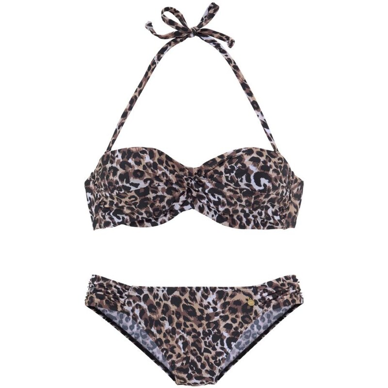 LASCANA Bikiny hnedá / čierna / prírodná biela 25345750