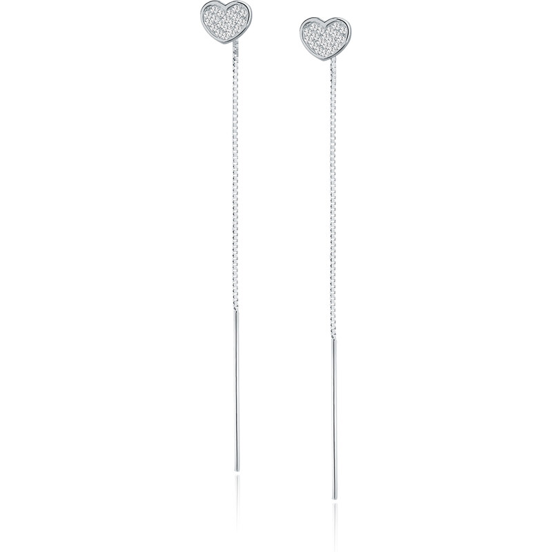 Olivie Strieborné retiazkové náušnice SRDCE 5161 24614815