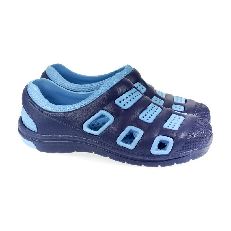 JOHN-C Pánske gumené modré šľapky UNISEX NIXI 24523387