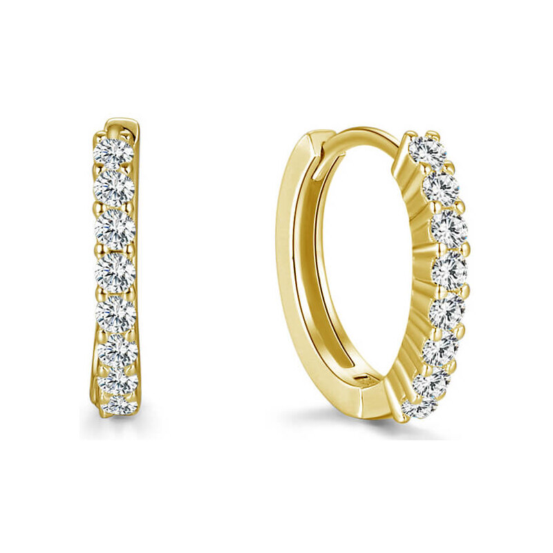 Beneto Pozlátené kruhové strieborné náušnice AGU1152-GOLD 66594288