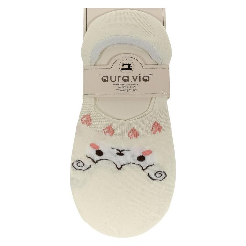 AURA.VIA Dámske béžové ponožky DEVI 24560147