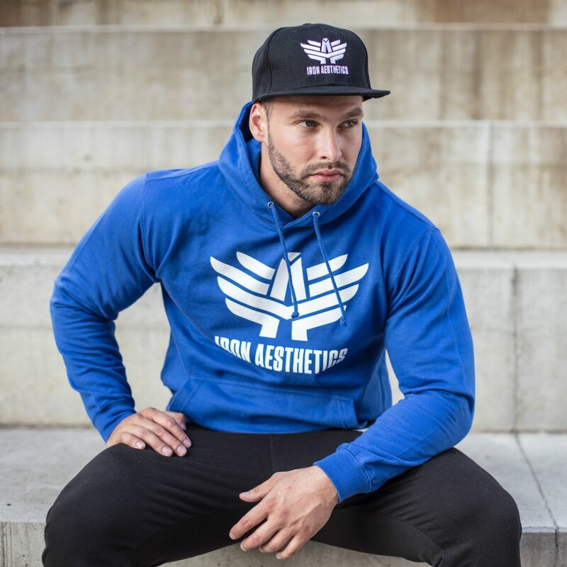 Športová mikina bez zipsu Iron Aesthetics, modrá 24553659