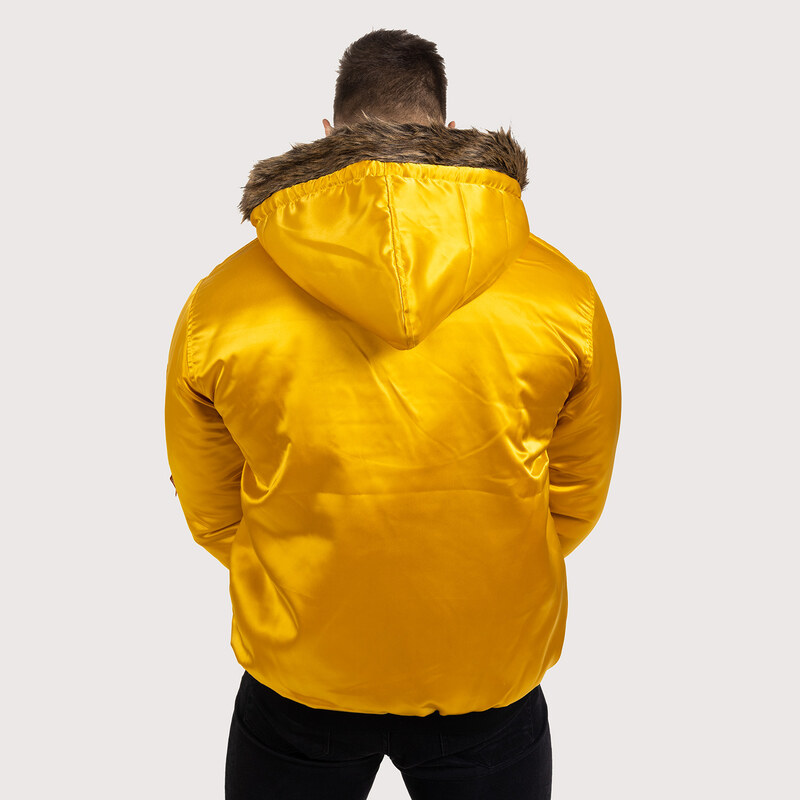 Pánska prechodná bunda s kožušinou Iron Aesthetics, žltá