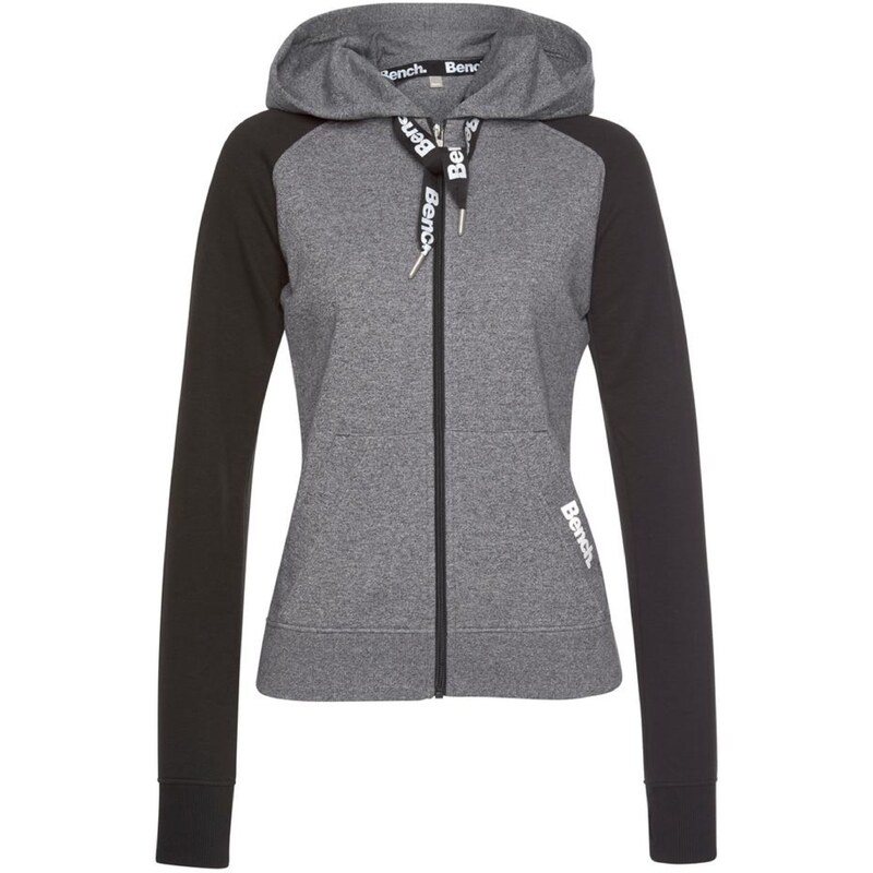 BENCH Tepláková bunda tmavosivá / čierna 57941902