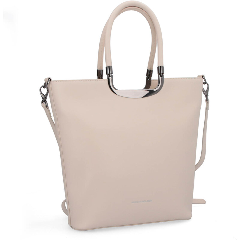 Kožená kabelka do ruky Noelia Bolger béžová NB 0050 BE 24573518