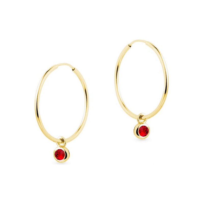 SWAROVSKI Elements Swarovski e. náušnice, kruhy Bonbons, červené 24593576