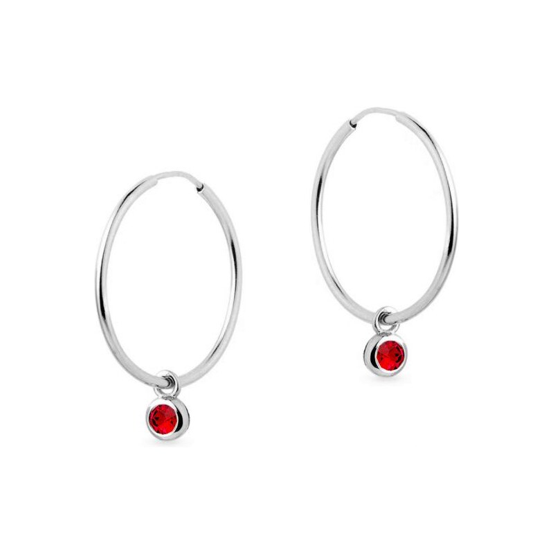 SWAROVSKI Elements Swarovski e. náušnice, kruhy Bonbons, červené 24593578