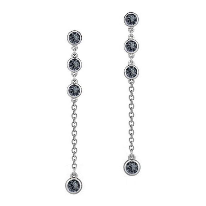 SWAROVSKI Elements Swarovski e. dlhé náušnice Princess, čierne see3397 24593803