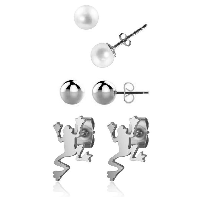 SWAROVSKI Elements Swarovski e. set troch párov náušníc Kiss the Frog 24593792