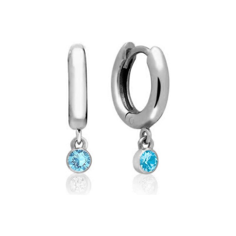 SWAROVSKI Elements Swarovski e. náušnice kruhy Cityscape, nebesky 24593814