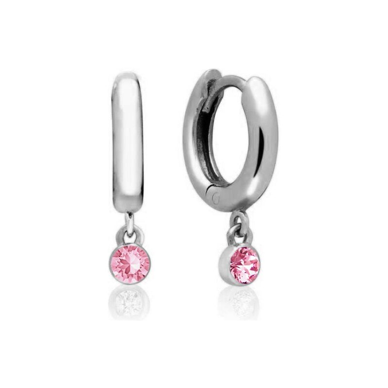 SWAROVSKI Elements Swarovski e. náušnice kruhy Cityscape, ružové 24593815