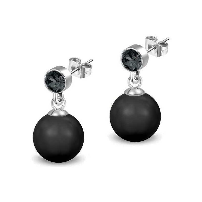 SWAROVSKI Elements Swarovski e. náušnice West Bay čierne perly 3431 24593842
