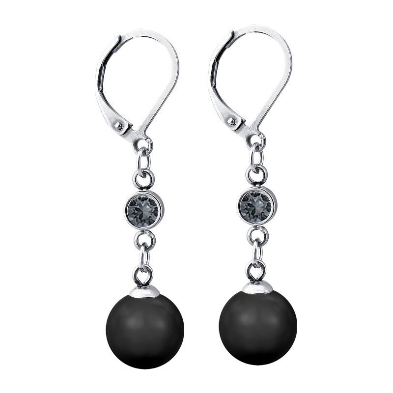 SWAROVSKI Elements Swarovski e. náušnice Aruba čierne perly 3432 24593843