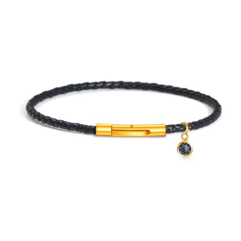 SWAROVSKI Elements Swarovski e. čierny kožený náramok Energy seb5683 24593868