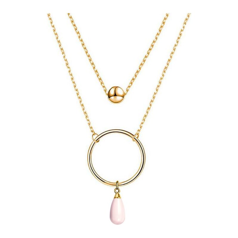 SWAROVSKI Elements Swarovski e. náhrdelník zlatý Martinique, ružová 24593891