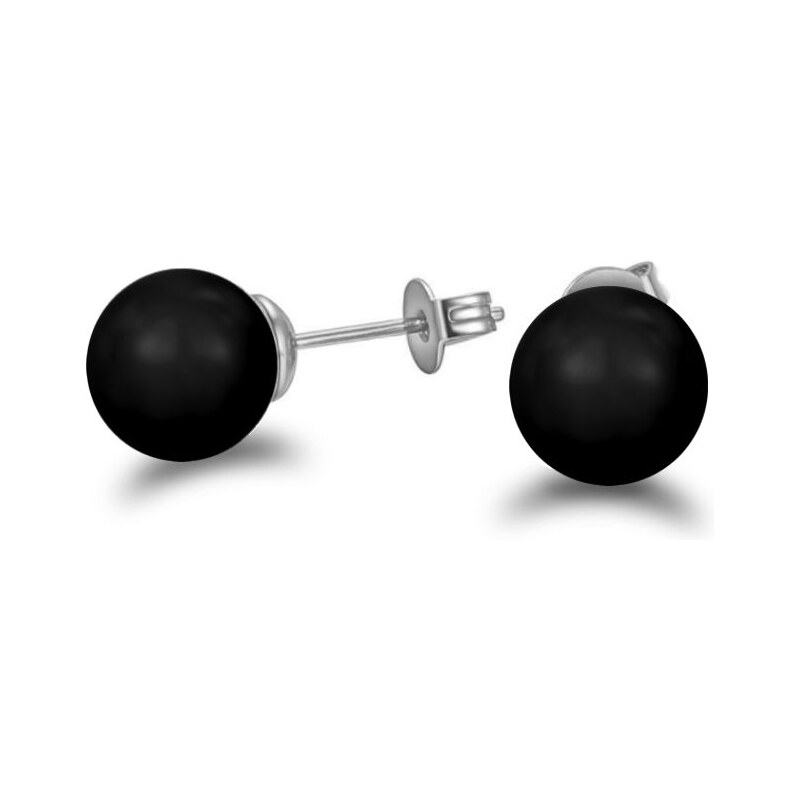 SWAROVSKI Elements Swarovski e. náušnice s čiernymi perlami Golden 24593884