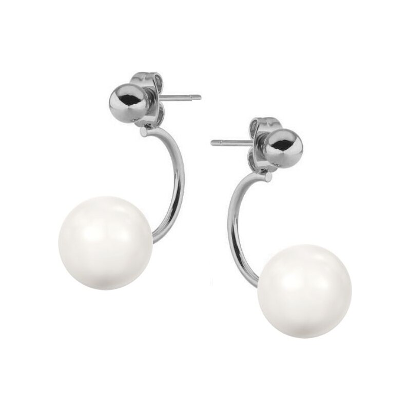 SWAROVSKI Elements Swarovski e. náušnice 2v1 s bielymi perlami Frappé 24593995