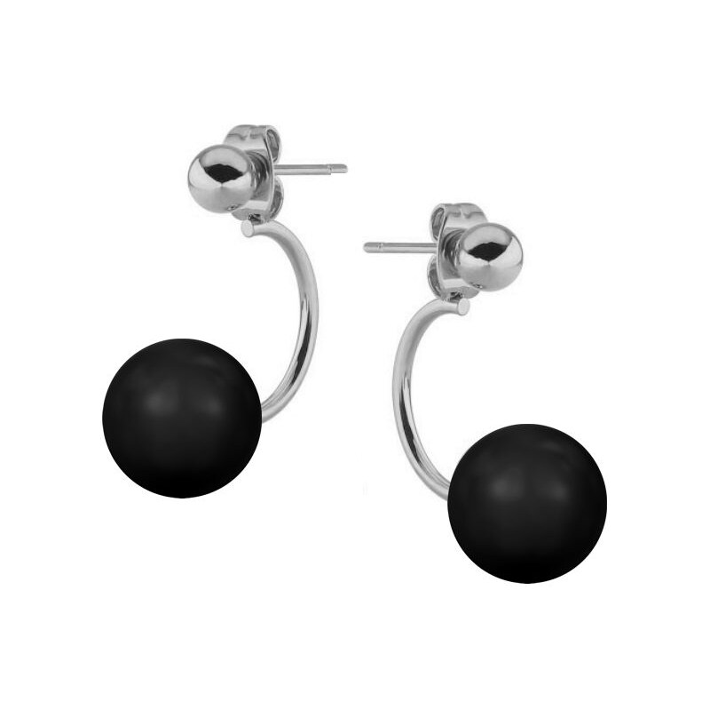 SWAROVSKI Elements Swarovski e. náušnice 2v1 s čiernymi perlami Frappé 24593998