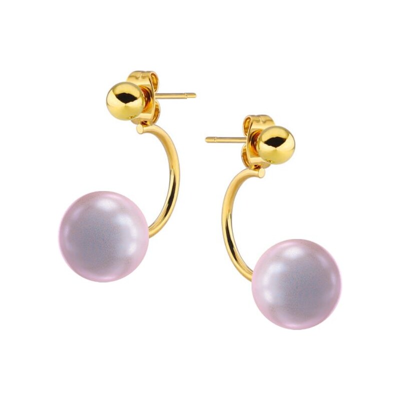 SWAROVSKI Elements Swarovski e. dvojité náušnice Frapeé, ružové perly 24594019