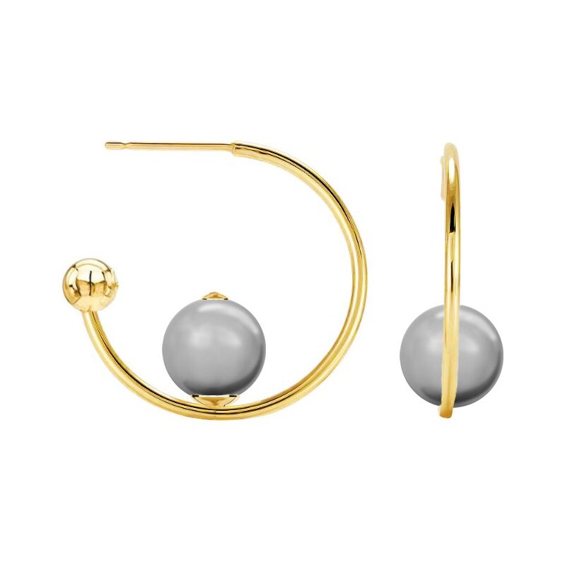 SWAROVSKI Elements Swarovski e. zlaté náušnice polkruhy Arrondi, 24594027