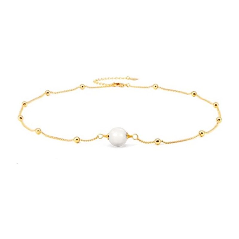 SWAROVSKI Elements Swarovski e. dámsky náhrdelník s bielou perlou 24594029