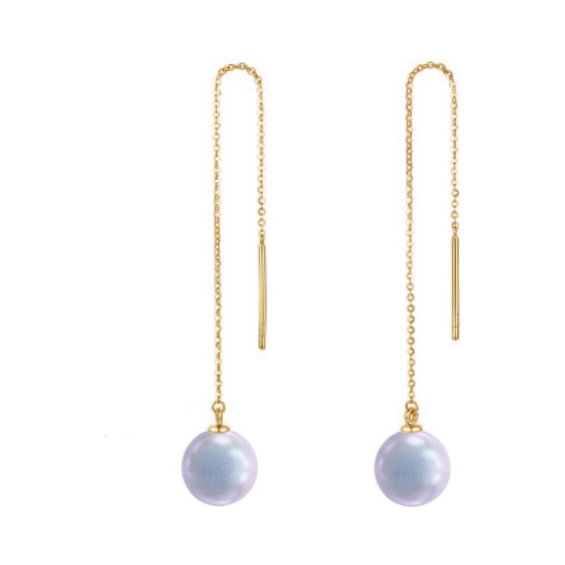 SWAROVSKI Elements Swarovski e. zlaté náušnice Frapeé, modré perly 24594023