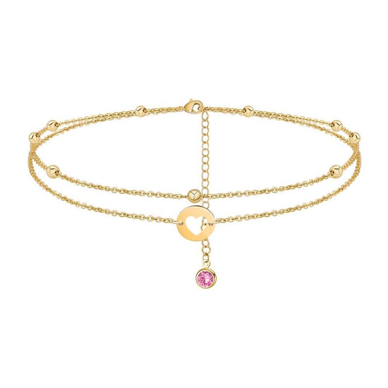 SWAROVSKI Elements Swarovski e. zlatá retiazka na nohu Summer Love 24594074