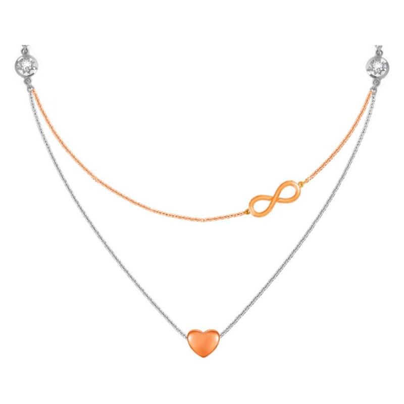 SWAROVSKI Elements Swarovski e. náhrdelník Love Forever, srdce 24594054