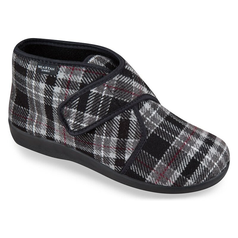 Mjartan Pánske celé uzavreté papuče na suchý zips- nezateplené vysoké 24432118