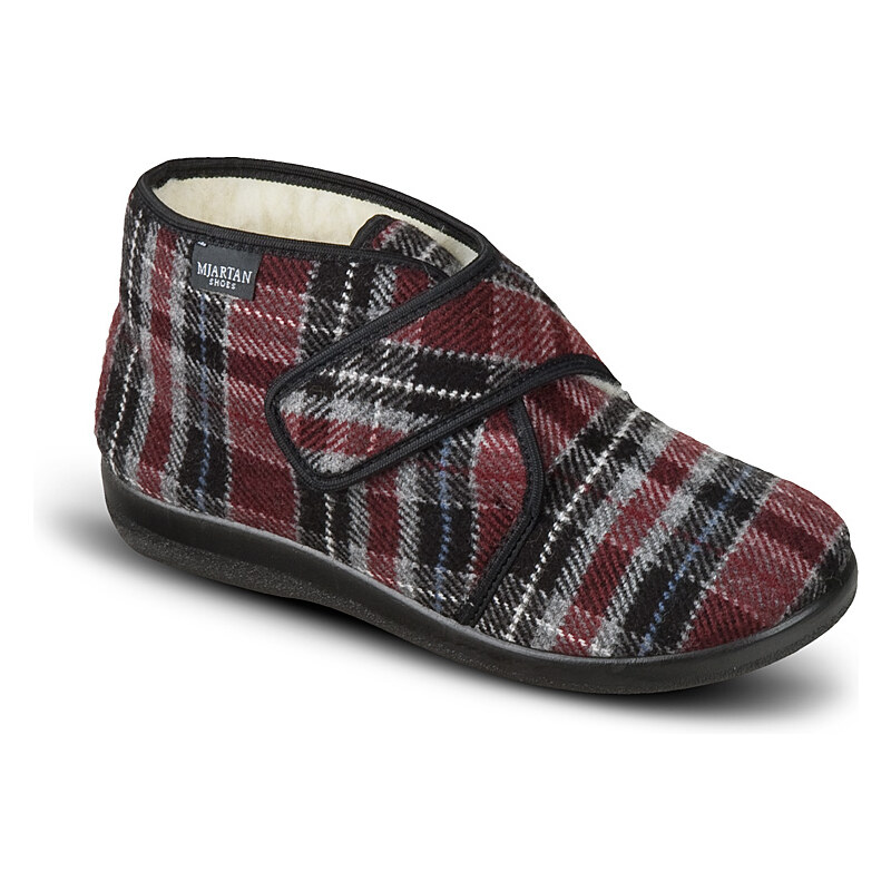 Mjartan dámske papuče na suchý zips- zateplené K78 24431643