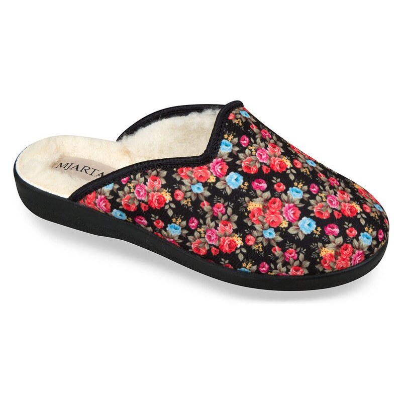 Mjartan dámske zateplené papuče- kvietkované LA68 24432080