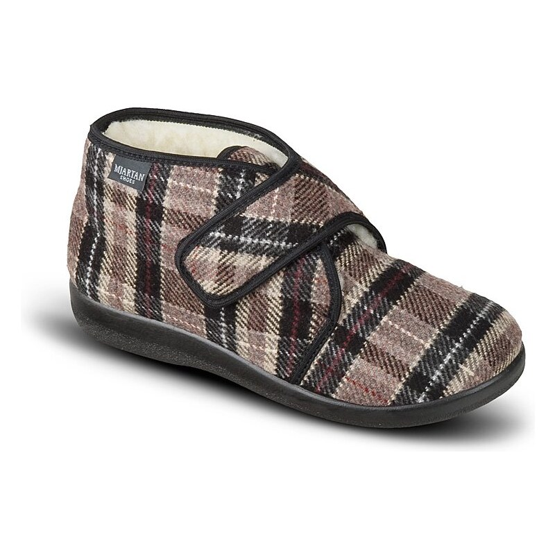 Dámske uzavreté papuče Mjartan na suchý zips- K85 zateplené 29236321