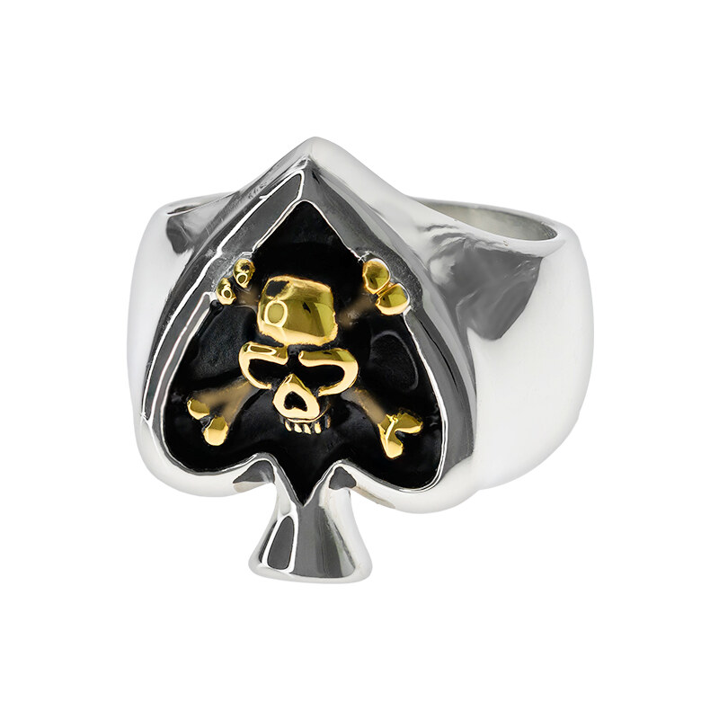 Sams Artisans Masívny prsteň Death Spades chirurgická oceľ IPRM009-72 26768255