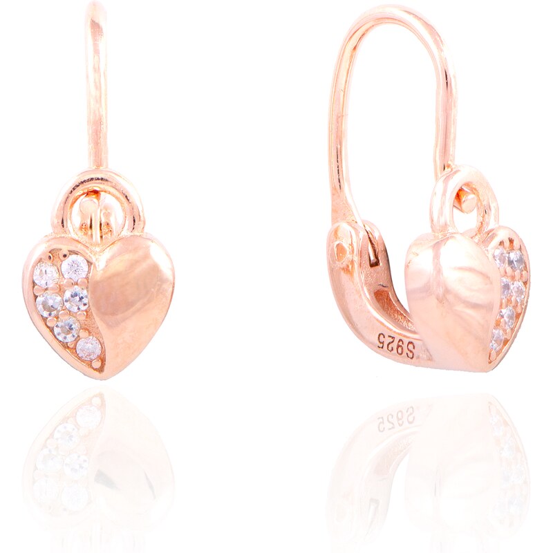 Olivie Strieborné náušničky pre bábätko SRDIEČKO ROSE 5171 24905031