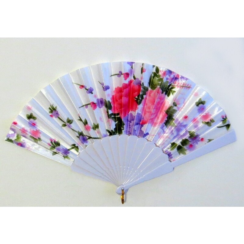 Vejár kvetinový- biely 24431828