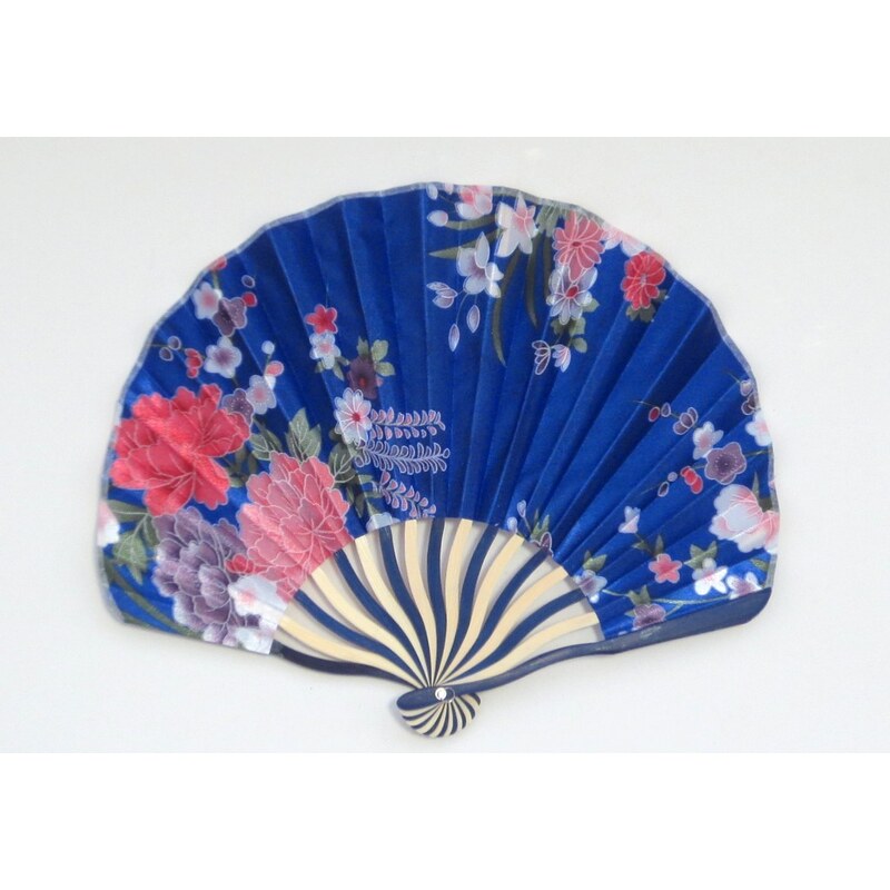 Vejár s kvetmi- modrý 24431993