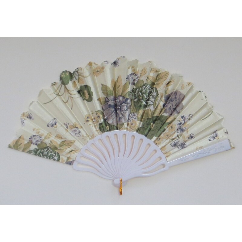 Vejár kvetinový- krémový 24432004