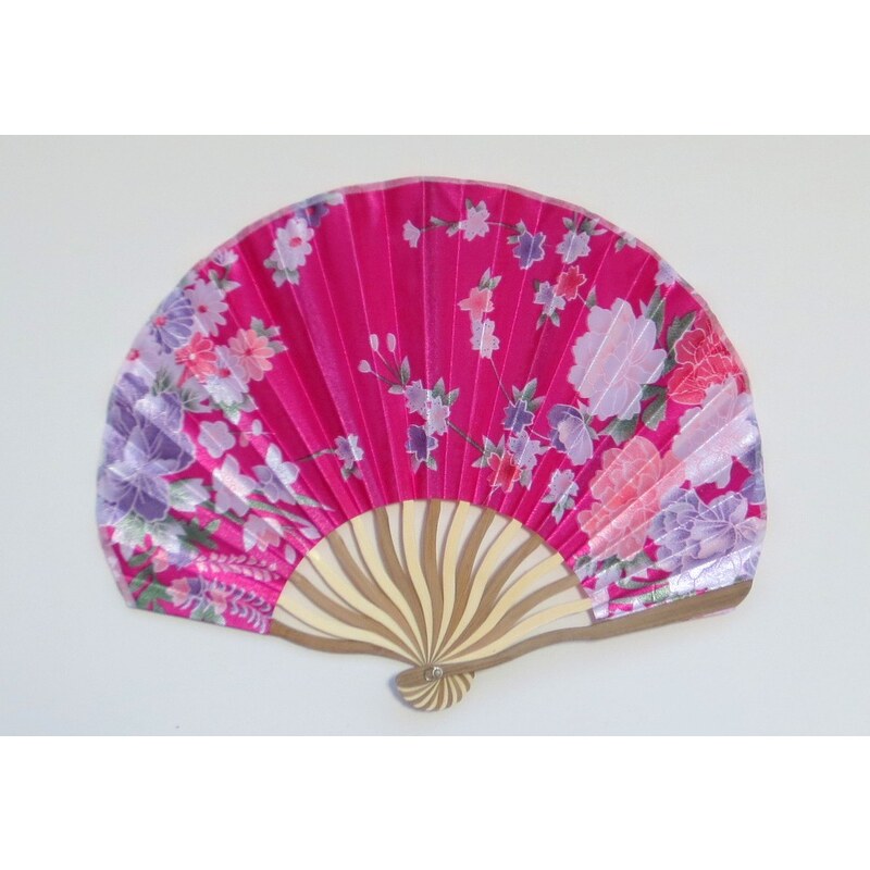 Vejár s kvetmi- cyklamenový 24432014