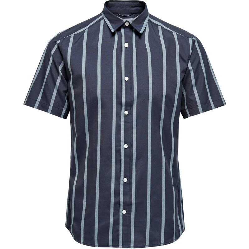 Only & Sons Košeľa TRAVIS námornícka modrá / svetlomodrá 18569236