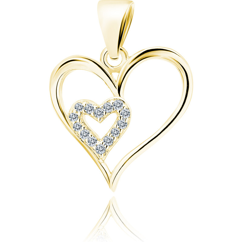 Olivie Strieborný prívesok SRDCE V SRDCI GOLD 5191 24905051